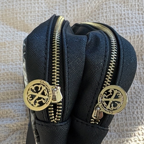 Christian Lacroix Black White Travel Toiletries Case Makeup Bag - Picture 4 of 8